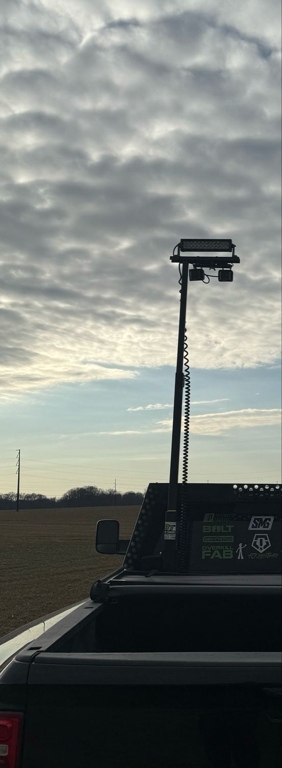 12 Foot Single Truck Bed Mounted Light Tower 23,200 Lumens