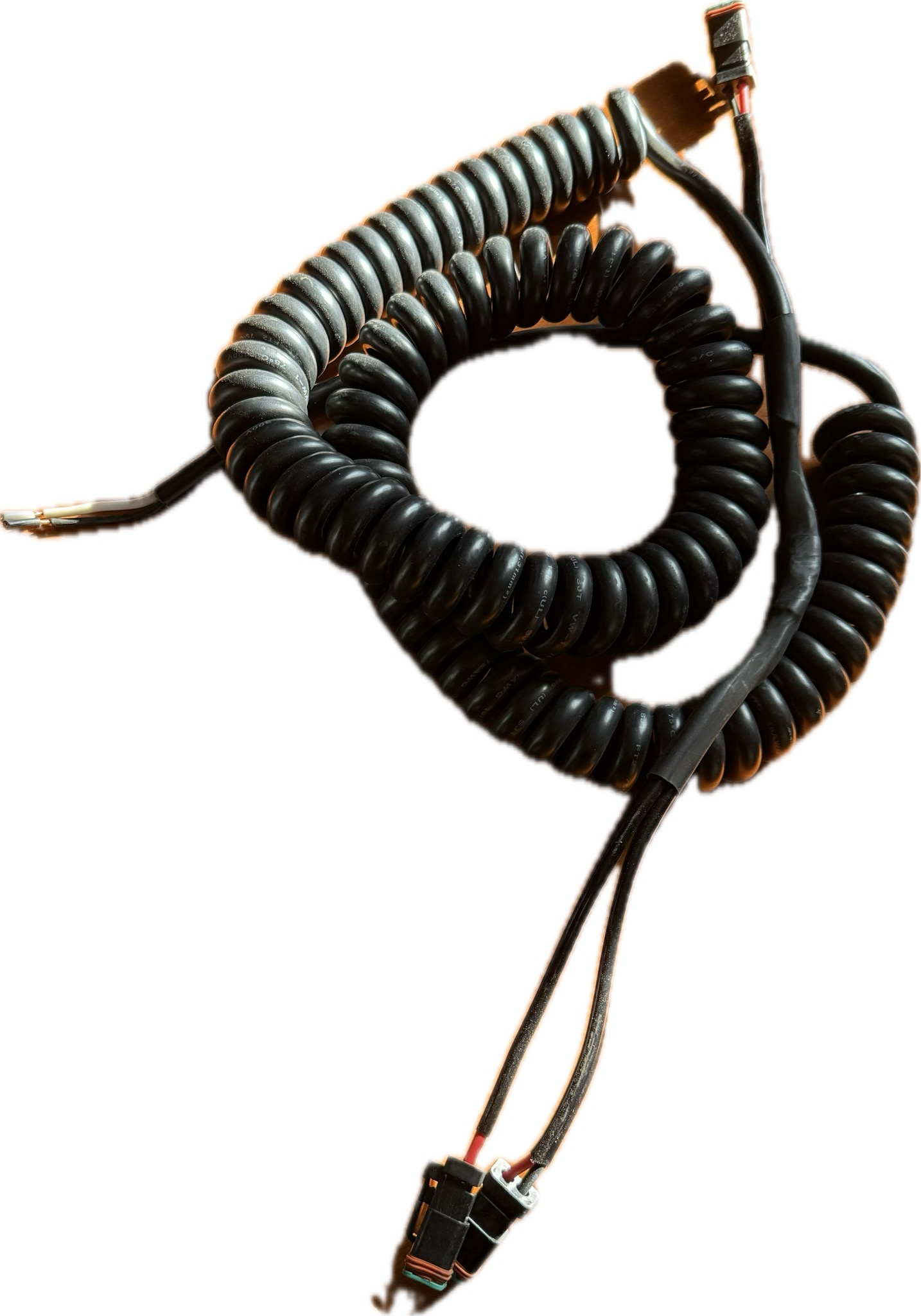Coil Cord For Lighting With Quick Plugs
